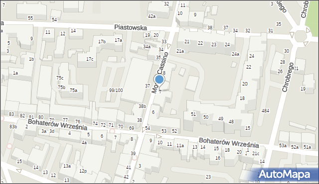 Świnoujście, Monte Cassino, 7, mapa Świnoujście