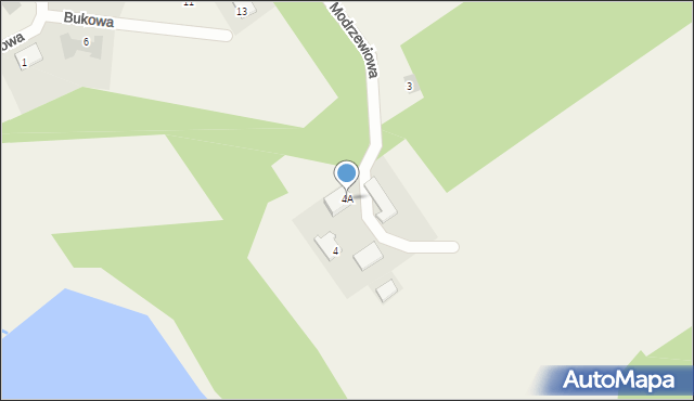 Sząbruk, Modrzewiowa, 4A, mapa Sząbruk