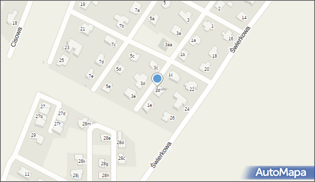 Szałsza, Modrzewiowa, 1d, mapa Szałsza