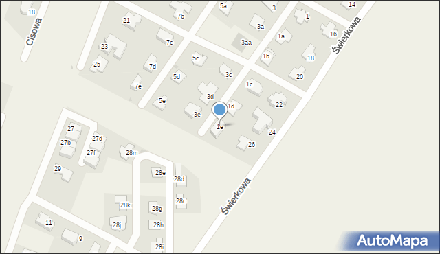 Szałsza, Modrzewiowa, 1e, mapa Szałsza