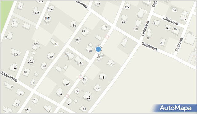 Szałsza, Modrzewiowa, 2d, mapa Szałsza