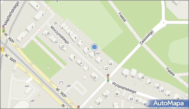 Szczecin, Moczyńskiego Zygmunta, 3, mapa Szczecina