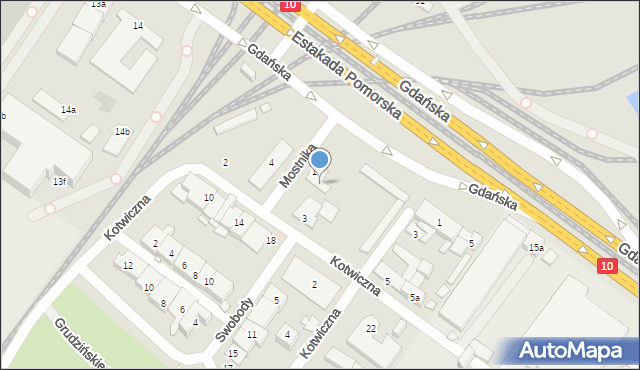 Szczecin, Mostnika Michała, ks., 1a, mapa Szczecina