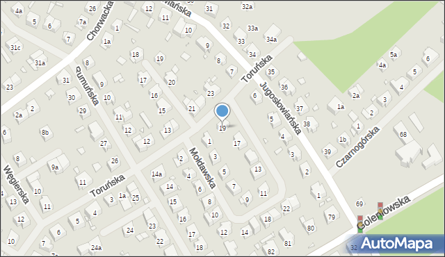 Szczecin, Mołdawska, 19, mapa Szczecina