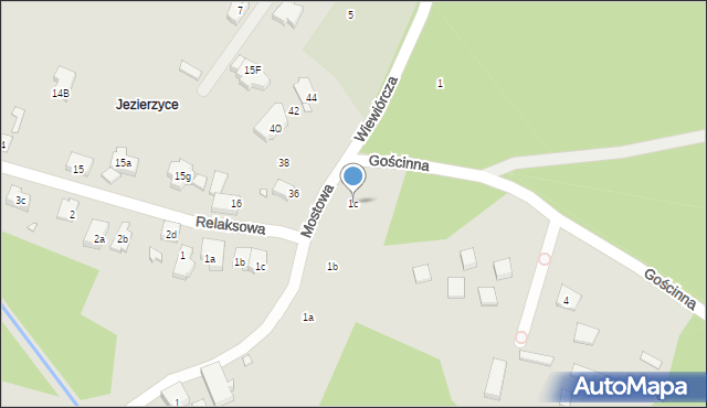 Szczecin, Mostowa, 1c, mapa Szczecina