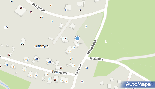 Szczecin, Mostowa, 44, mapa Szczecina
