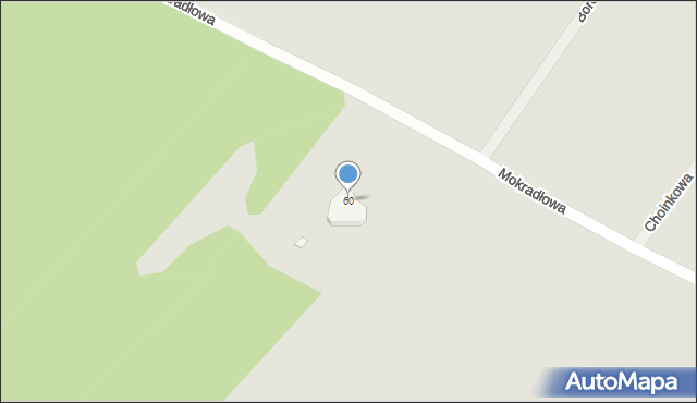 Szczecin, Mokradłowa, 60, mapa Szczecina