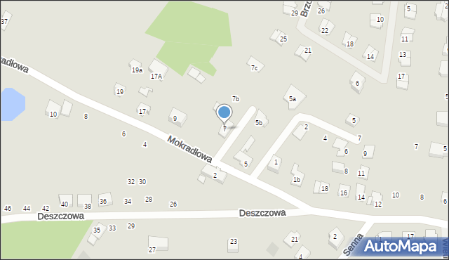 Szczecin, Mokradłowa, 7, mapa Szczecina