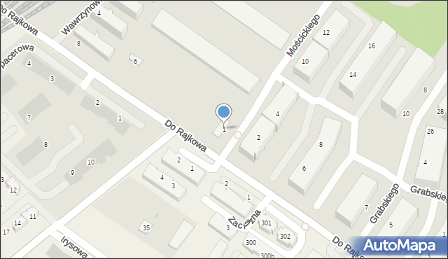 Szczecin, Mościckiego Ignacego, 1, mapa Szczecina