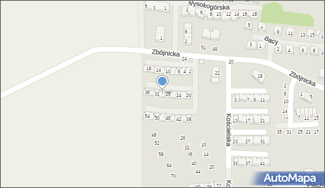 Szczecin, Morskiego Oka, 30, mapa Szczecina