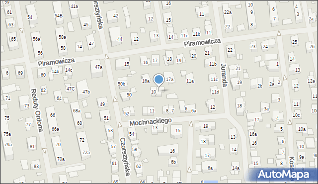 Szczecin, Mochnackiego Maurycego, 9, mapa Szczecina
