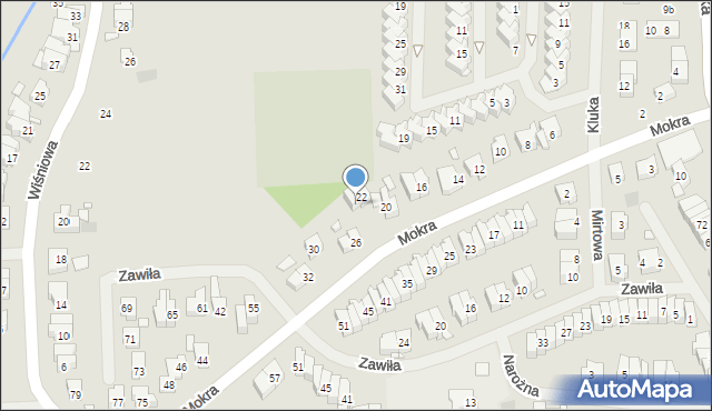 Szczecin, Mokra, 24, mapa Szczecina