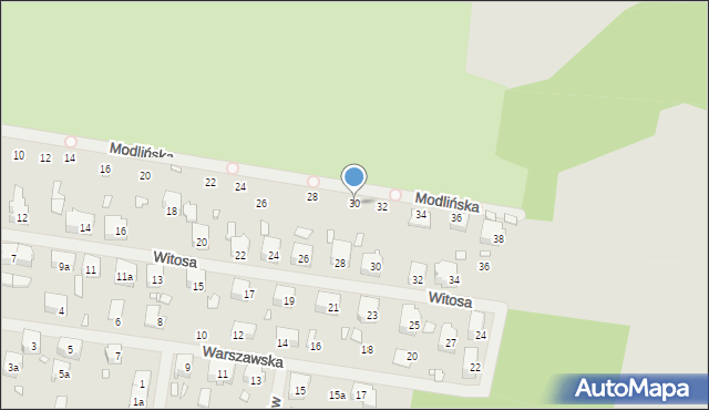 Szczecin, Modlińska, 30, mapa Szczecina