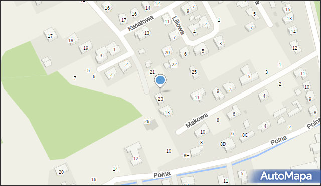 Szczodre, Modrzewiowa, 24, mapa Szczodre