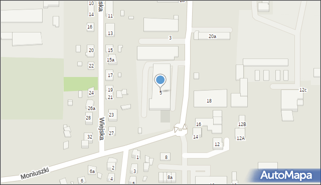 Szczytno, Moniuszki Stanisława, 5, mapa Szczytno