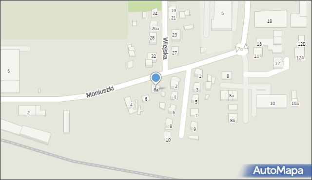Szczytno, Moniuszki Stanisława, 6a, mapa Szczytno