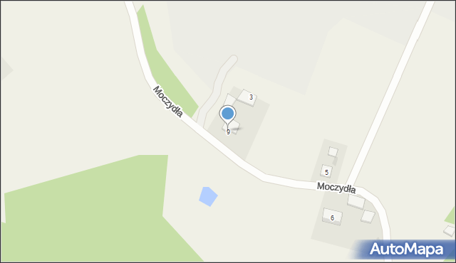 Szemud, Moczydła, 9, mapa Szemud