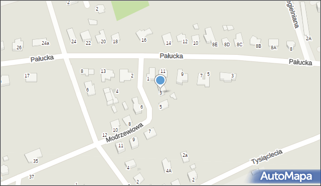 Szubin, Modrzewiowa, 3, mapa Szubin