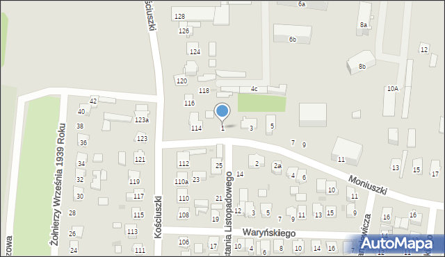 Szydłowiec, Moniuszki Stanisława, 1, mapa Szydłowiec