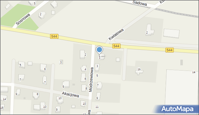 Szydłowo, Modrzewiowa, 1, mapa Szydłowo