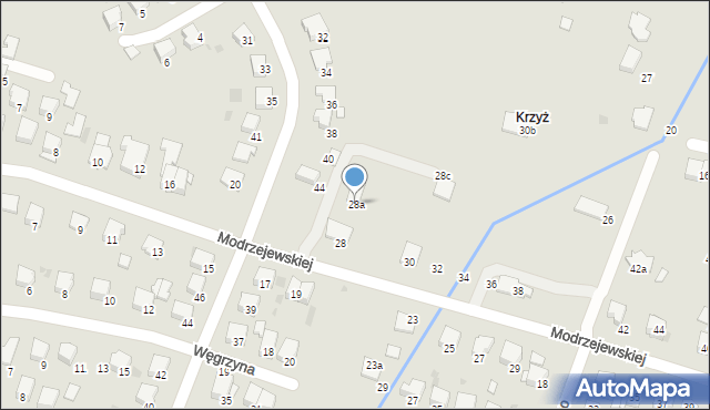 Tarnów, Modrzejewskiej Heleny, 28a, mapa Tarnów