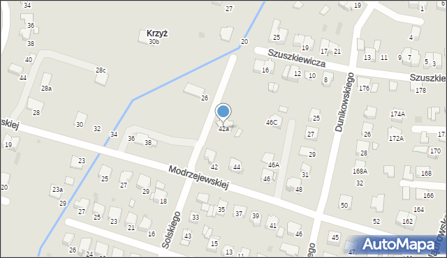Tarnów, Modrzejewskiej Heleny, 42a, mapa Tarnów