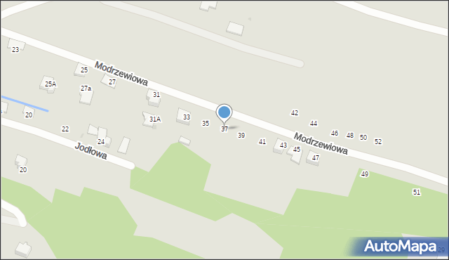 Tarnów, Modrzewiowa, 37, mapa Tarnów