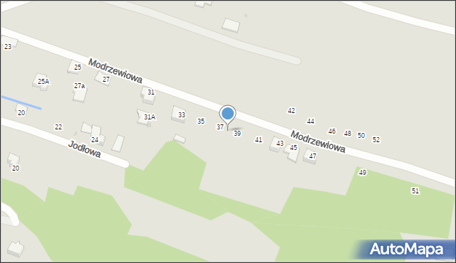 Tarnów, Modrzewiowa, 37a, mapa Tarnów