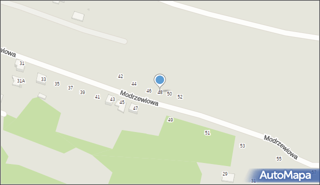 Tarnów, Modrzewiowa, 48, mapa Tarnów