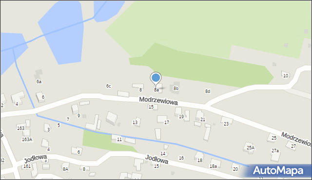 Tarnów, Modrzewiowa, 8a, mapa Tarnów