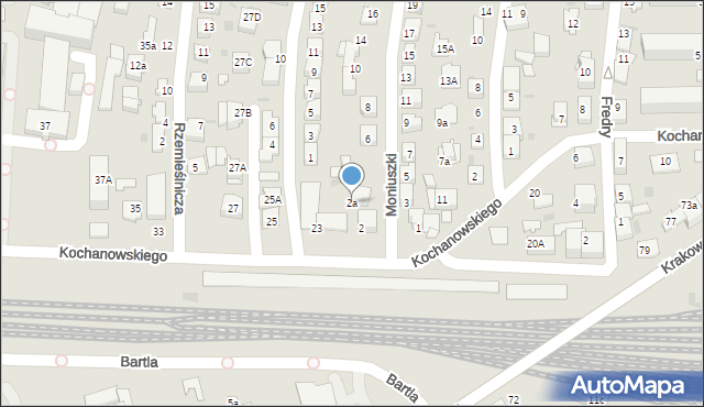 Tarnów, Moniuszki Stanisława, 2a, mapa Tarnów