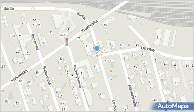 Tarnów, Monopolowa, 5, mapa Tarnów