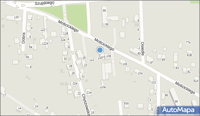 Tarnów, Mościckiego Ignacego, 110, mapa Tarnów
