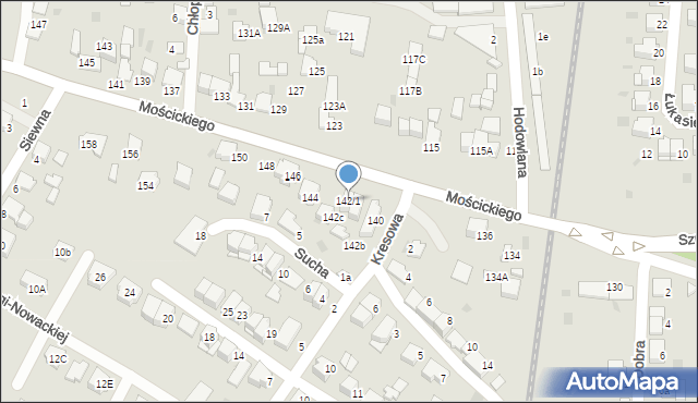 Tarnów, Mościckiego Ignacego, 142/1, mapa Tarnów