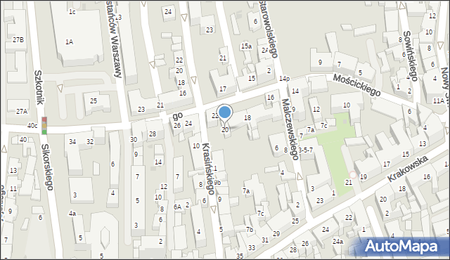 Tarnów, Mościckiego Ignacego, 20, mapa Tarnów