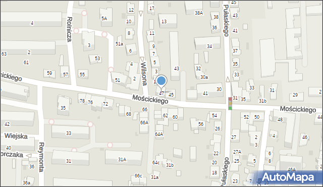 Tarnów, Mościckiego Ignacego, 47, mapa Tarnów