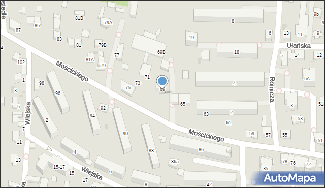Tarnów, Mościckiego Ignacego, 69A, mapa Tarnów