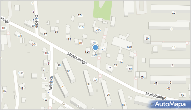 Tarnów, Mościckiego Ignacego, 79, mapa Tarnów
