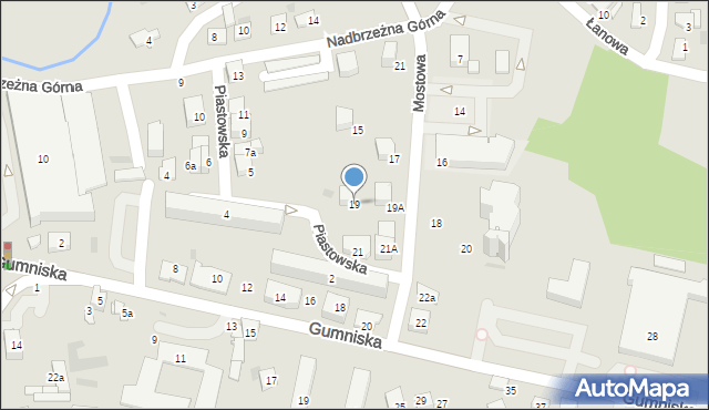 Tarnów, Mostowa, 19, mapa Tarnów