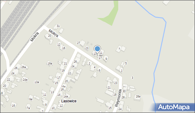 Tarnowskie Góry, Mokra, 15, mapa Tarnowskie Góry