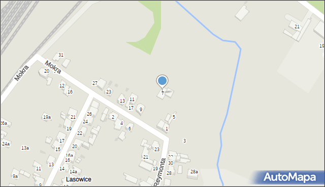 Tarnowskie Góry, Mokra, 7, mapa Tarnowskie Góry