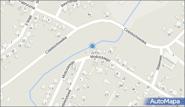 Tarnowskie Góry, Mościckiego Ignacego, 11, mapa Tarnowskie Góry