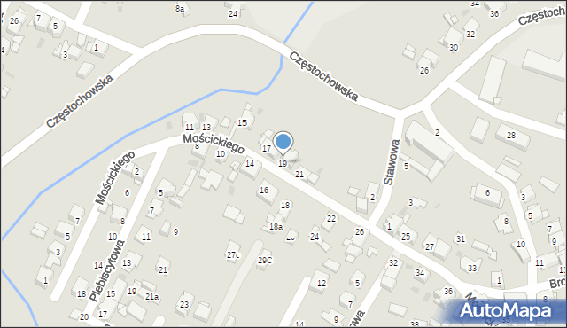 Tarnowskie Góry, Mościckiego Ignacego, 19, mapa Tarnowskie Góry