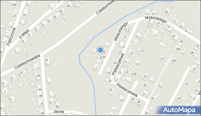 Tarnowskie Góry, Mościckiego Ignacego, 3, mapa Tarnowskie Góry