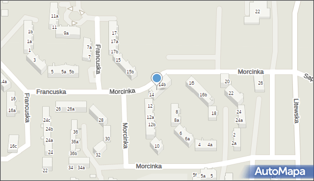 Tarnowskie Góry, Morcinka Gustawa, 14a, mapa Tarnowskie Góry