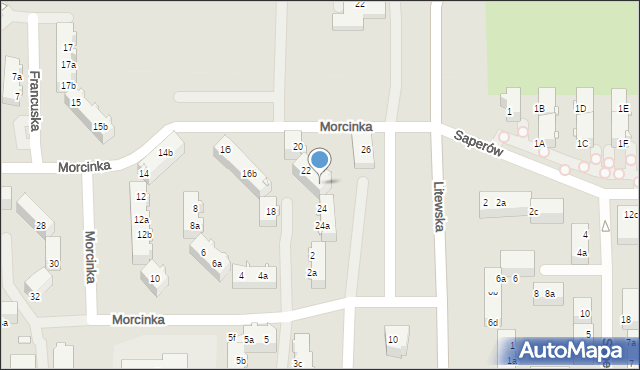 Tarnowskie Góry, Morcinka Gustawa, 22a, mapa Tarnowskie Góry