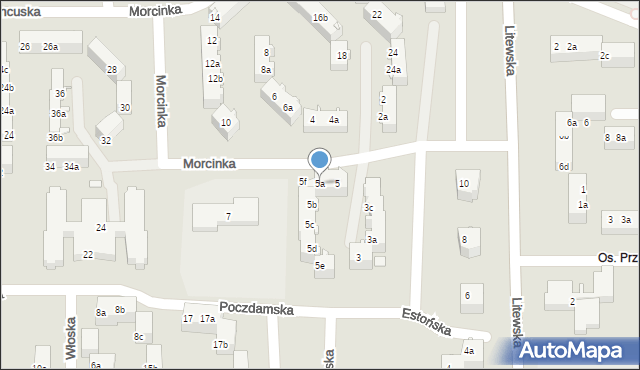 Tarnowskie Góry, Morcinka Gustawa, 5a, mapa Tarnowskie Góry