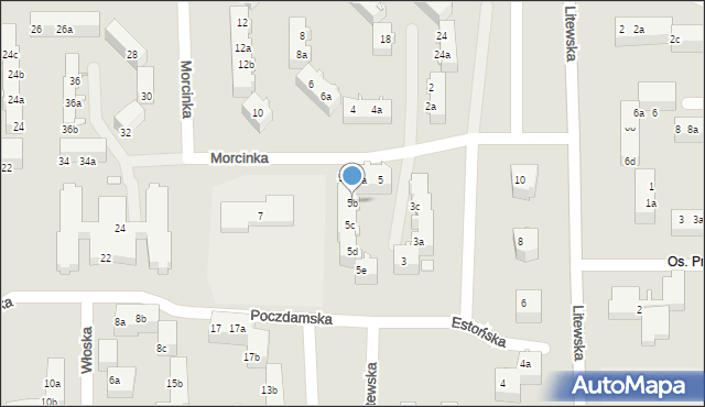 Tarnowskie Góry, Morcinka Gustawa, 5b, mapa Tarnowskie Góry