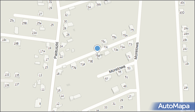 Tarnowskie Góry, Morelowa, 73d, mapa Tarnowskie Góry