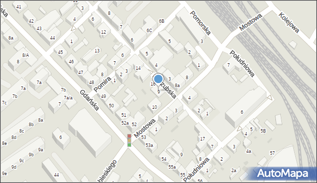 Tczew, Mostowa, 9, mapa Tczew